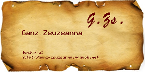 Ganz Zsuzsanna névjegykártya